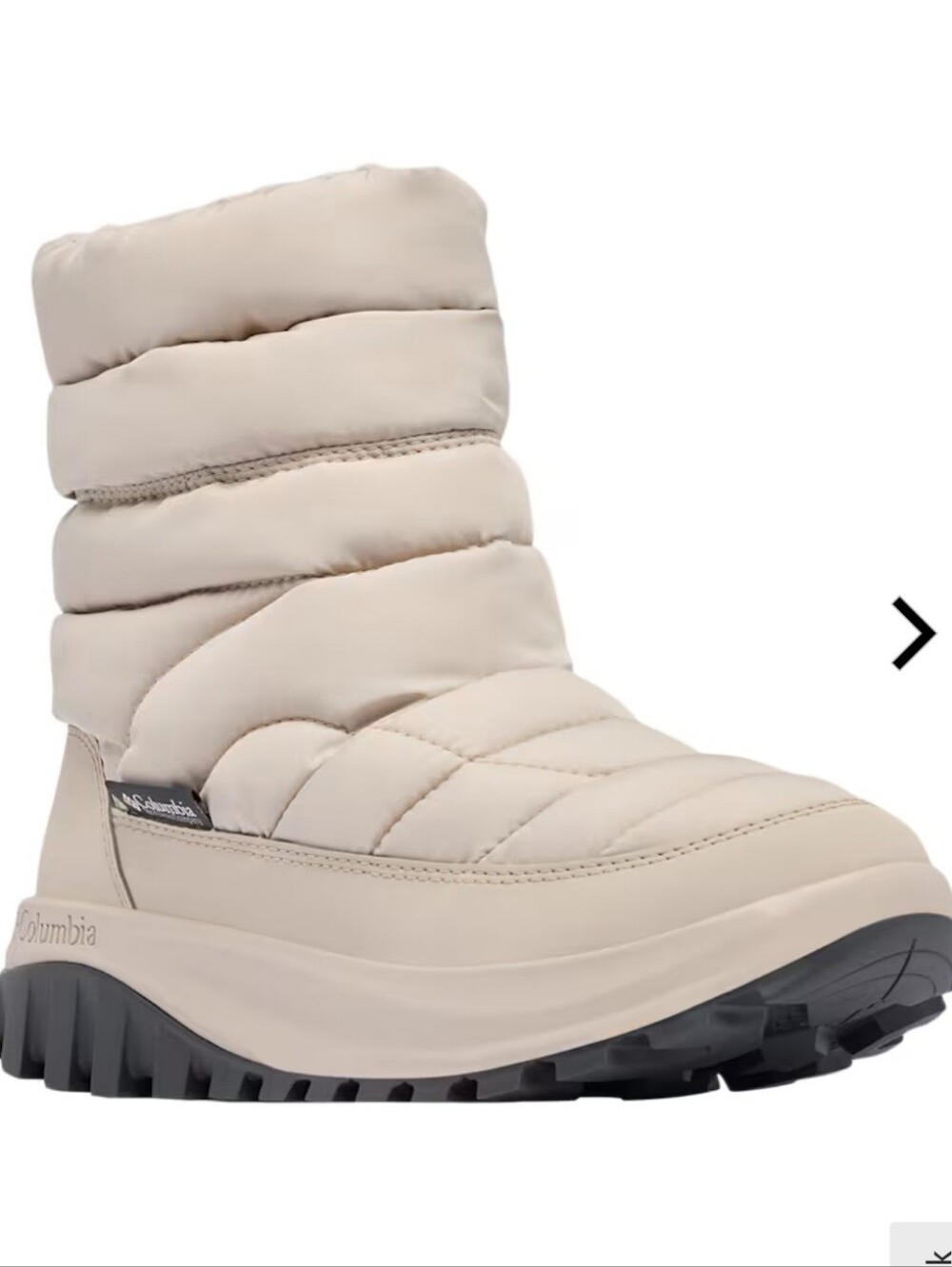 New Columbia Snowtrot Mid Women's Padded Winter Boot in Light Beige Size 9